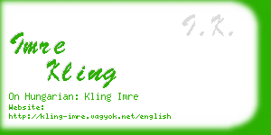 imre kling business card